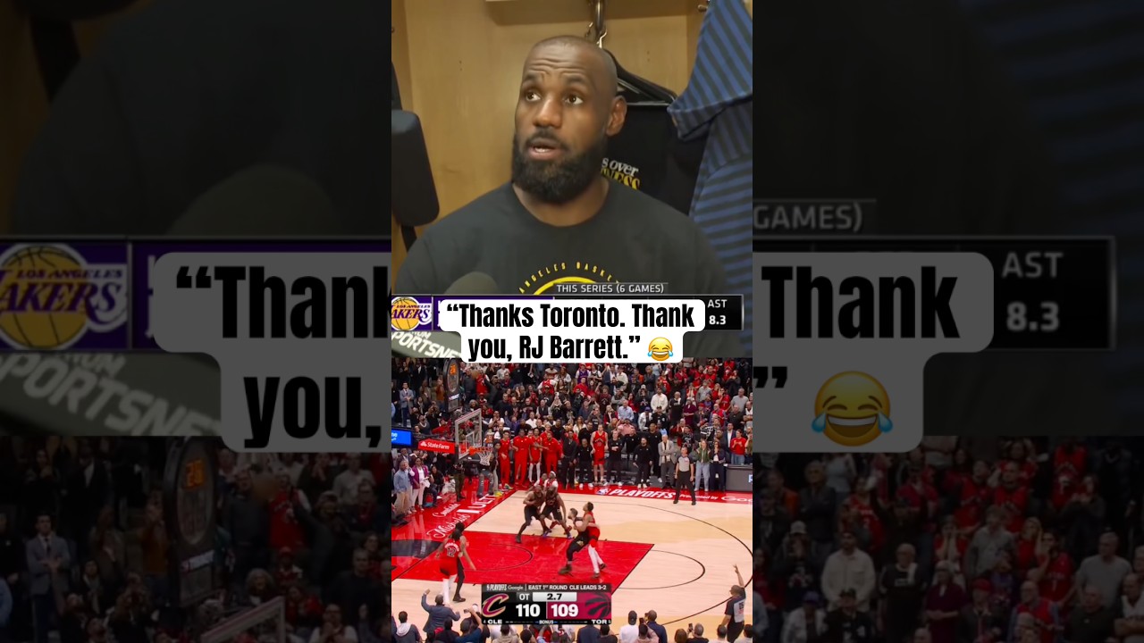 LeBron loving Raptors’ GW because Lakers get an extra rest day 😅