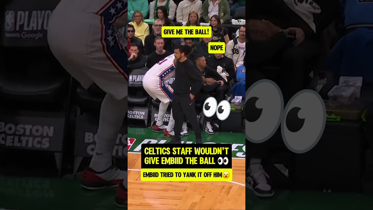 Embiid ALMOST pulled bro out of his seat😮