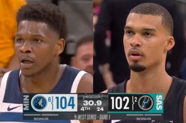 CRAZY FINAL MINUTE to San Antonio Spurs vs Minnesota Timberwolves Game 1