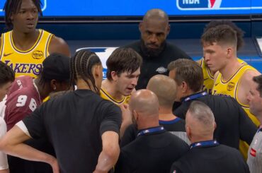 Austin Reaves and Lakers have words for refs after the game vs OKC Game 2