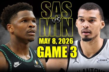 San Antonio Spurs vs Minnesota Timberwolves Full Game 3 Highlights - May 8, 2026 | NBA Playoffs