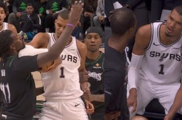 Wemby EJECTED for elbow to Naz Reid and he didn't know what flagrant 2 meant