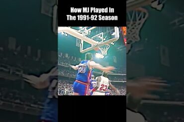 How MJ Played In The 1991-92 Season #nba #basketball#michaeljordan #shorts