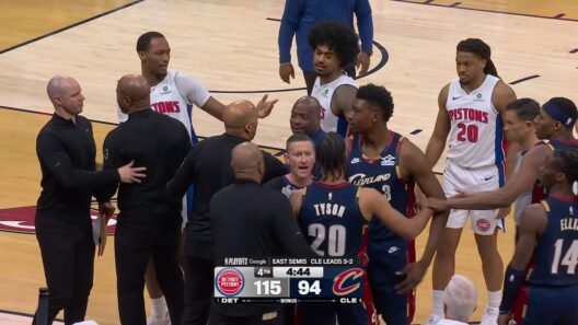 Pistons and Cavs exchange words at end of game as Pistons force Game 7