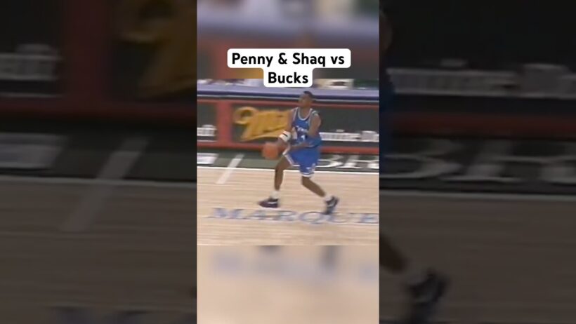 Penny Hardaway and Shaquille O’Neal vs Bucks in 1994 🔥 #nba #basketball #sports #orlandomagic #shaq