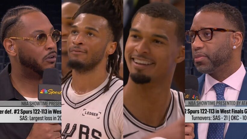 Melo, Vince & T-Mac react to Spurs vs OKC Game 2 - Wemby tired & Castle turnovers