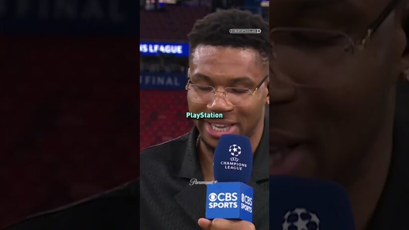 Milwaukee Bucks star Giannis Antetokounmpo enjoyed his first-ever #UCLFinal 🏆 #UCLToday