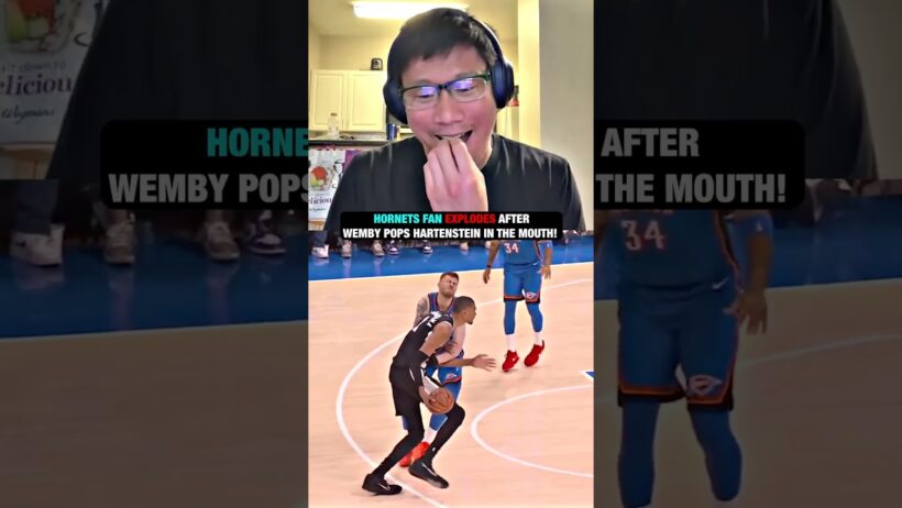 Hornets Fan EXPLODES as Wemby POPS Hartenstein in Game 7! ☠️🔥 #shorts #nba