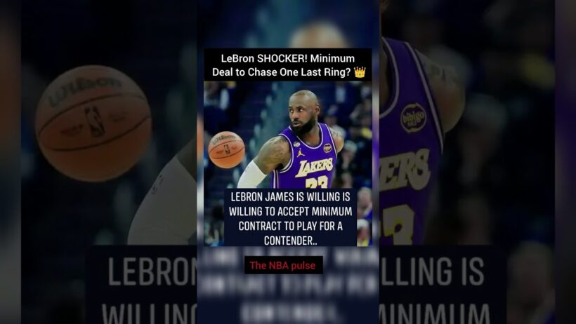 LeBron SHOCKER! Minimum Deal to Chase One Last Ring? 👑#nba #basketball #nbashorts #lakers #sports