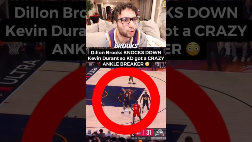 Kevin Durant ANKLE BREAKER on Dillon Brooks 😳 #rockets #suns