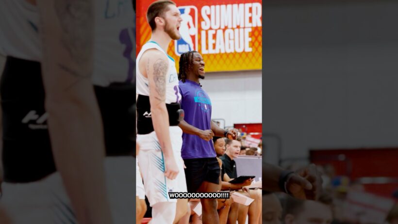 mic’d up with sion at summer league 🗣️ #sionjames #micdup #nbasummerleague