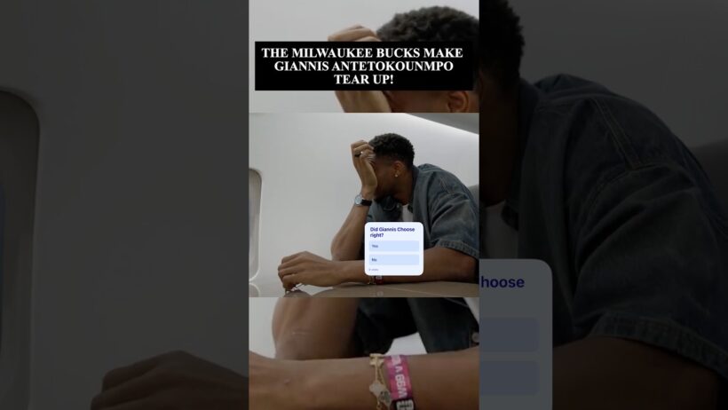 #Giannis tears up watching #Bucks fan video #nba #basketball
