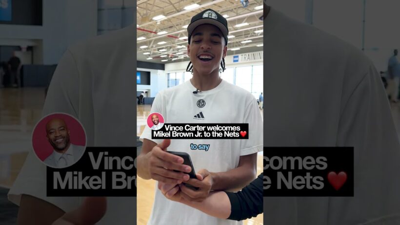 Mikel Brown Jr. 🤝 Vince Carter #brooklynnets #nba #shorts