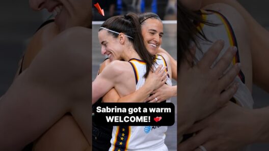 Caitlin Clark Welcomes Sabrina With a Hug 🔥💕 #caitlinclark #basketball