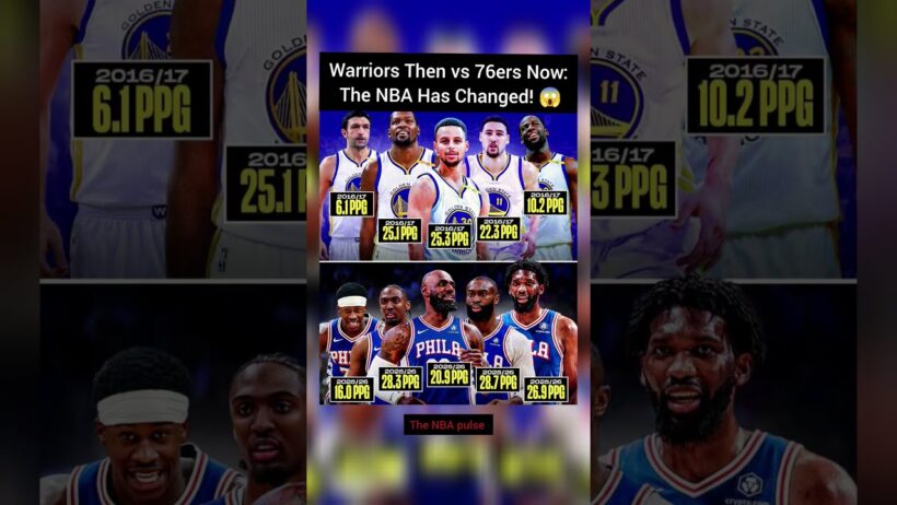 Warriors Then vs 76ers Now: The NBA Has Changed! 😱 #nba #basketball #shorts #viralvideo #usa #uk