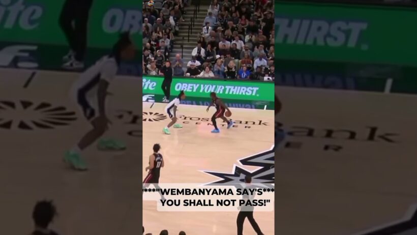 Wembanyama Says YOU SHALL NOT PASS! 🔥 #Spurs #Basketball #Sports
