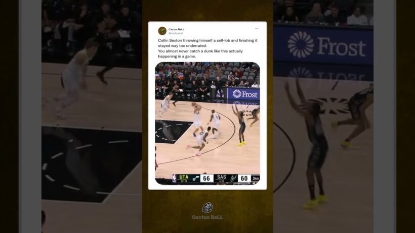 Sexton 360 Off-Glass Dunk 😱 #NBA #Basketball #CollinSexton #UtahJazz #Dunk #360Dunk