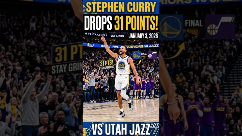 Stephen Curry DROPS 31 Points vs Utah Jazz! 🔥🤯 | January 3, 2026 #nbatoday