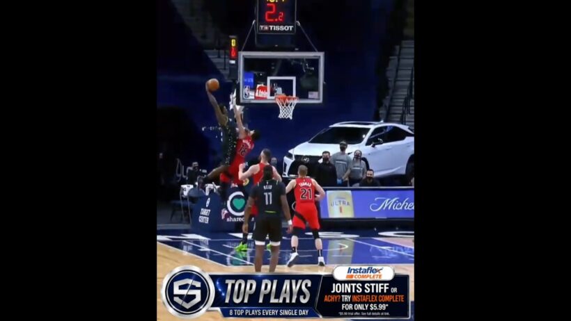 NBA Top Plays (pt 402): Edwards POSTER Dunk vs Raptors #nba #timberwolves #highlights #topplays