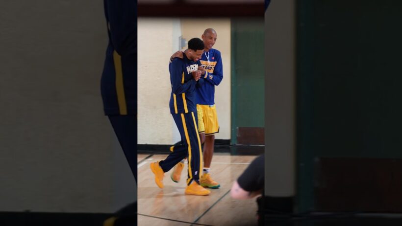 A look behind the scenes of Shootaround with Tyrese Haliburton and Reggie Miller 👀🎥 #nba #pacers