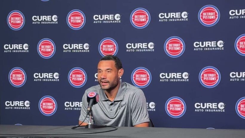 Trajan Langdon speaks on Jalen Duren contract situation at Pistons Media Day