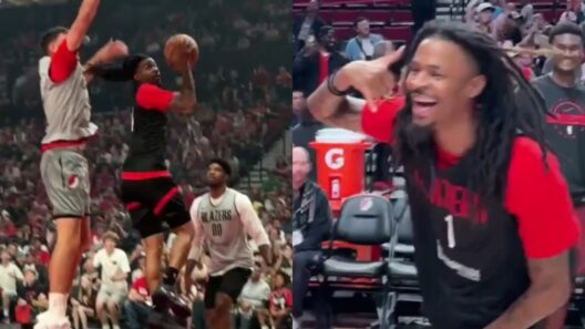 Ja Morant 360 LAYUP in Trail Blazers open scrimmage & hits half court shot