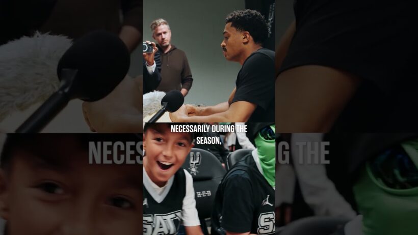 it's for the fans 🖤🤍 #Spurs #NBA #keldonjohnson #fans