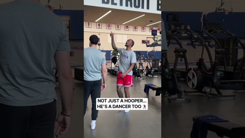 Ron Holland shows off his dance moves at All-Acess practice
