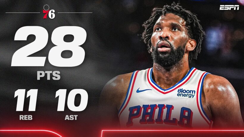 Joel Embiid drops a TRIPLE-DOUBLE in the 76ers’ win over the Bucks 🔥 | NBA on ESPN